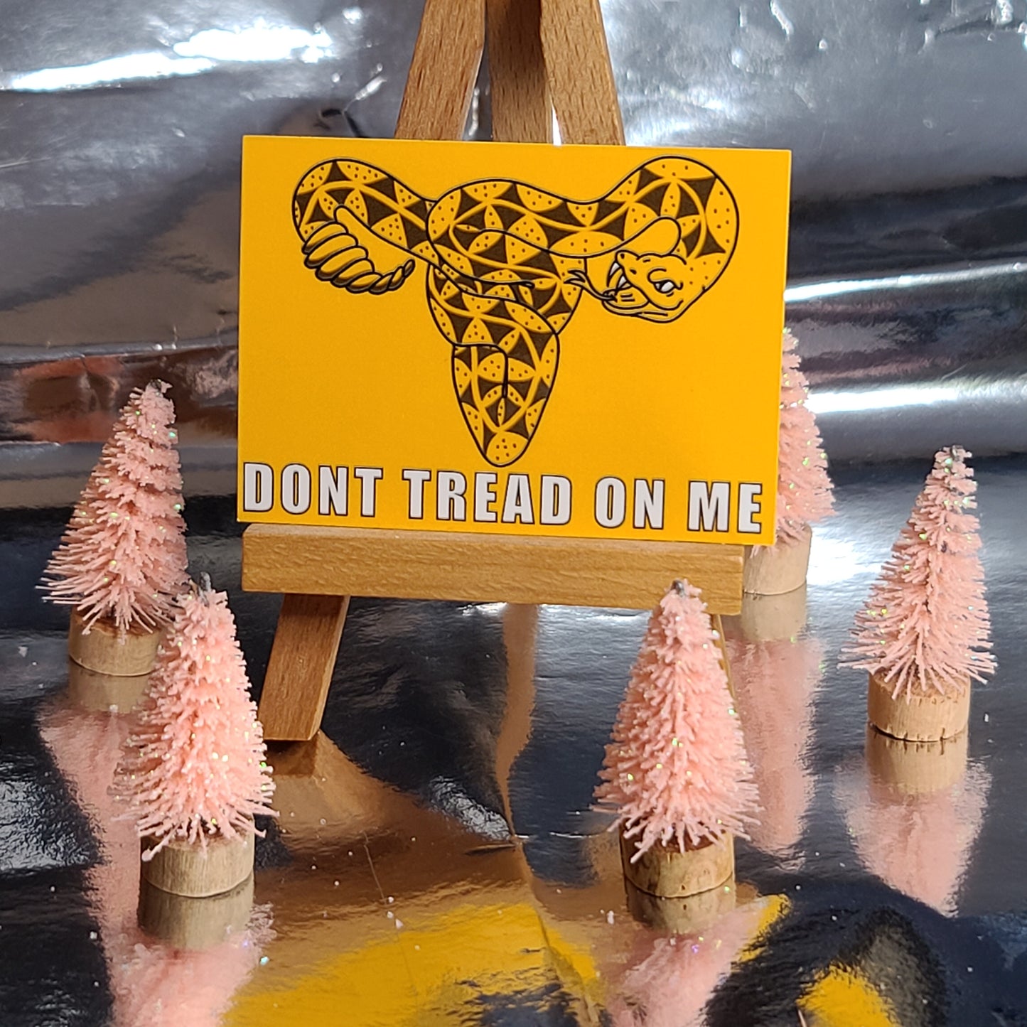 Girl Power Series - Don't Tread On Me Flag - Female Protest Sticker - Handmade Vinyl Sticker