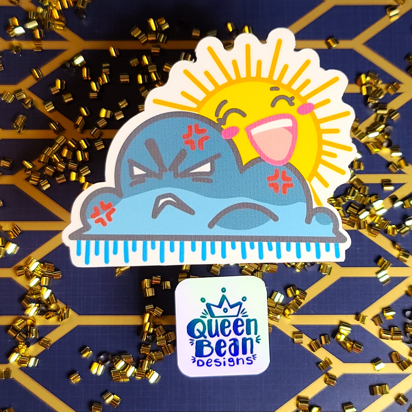 Bookish Series - Grumpy x Sunshine - Handmade Vinyl Sticker