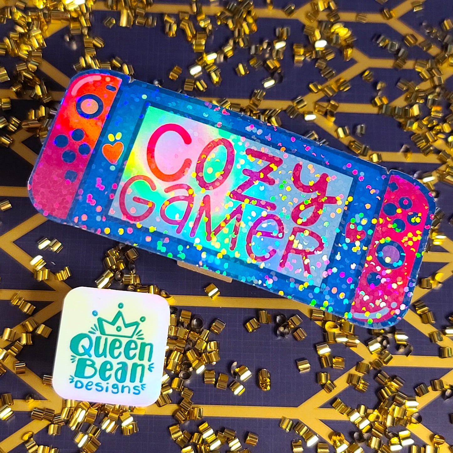 Cozy Gamer Series - Cozy Gamer Video Game - Handmade Vinyl Sticker