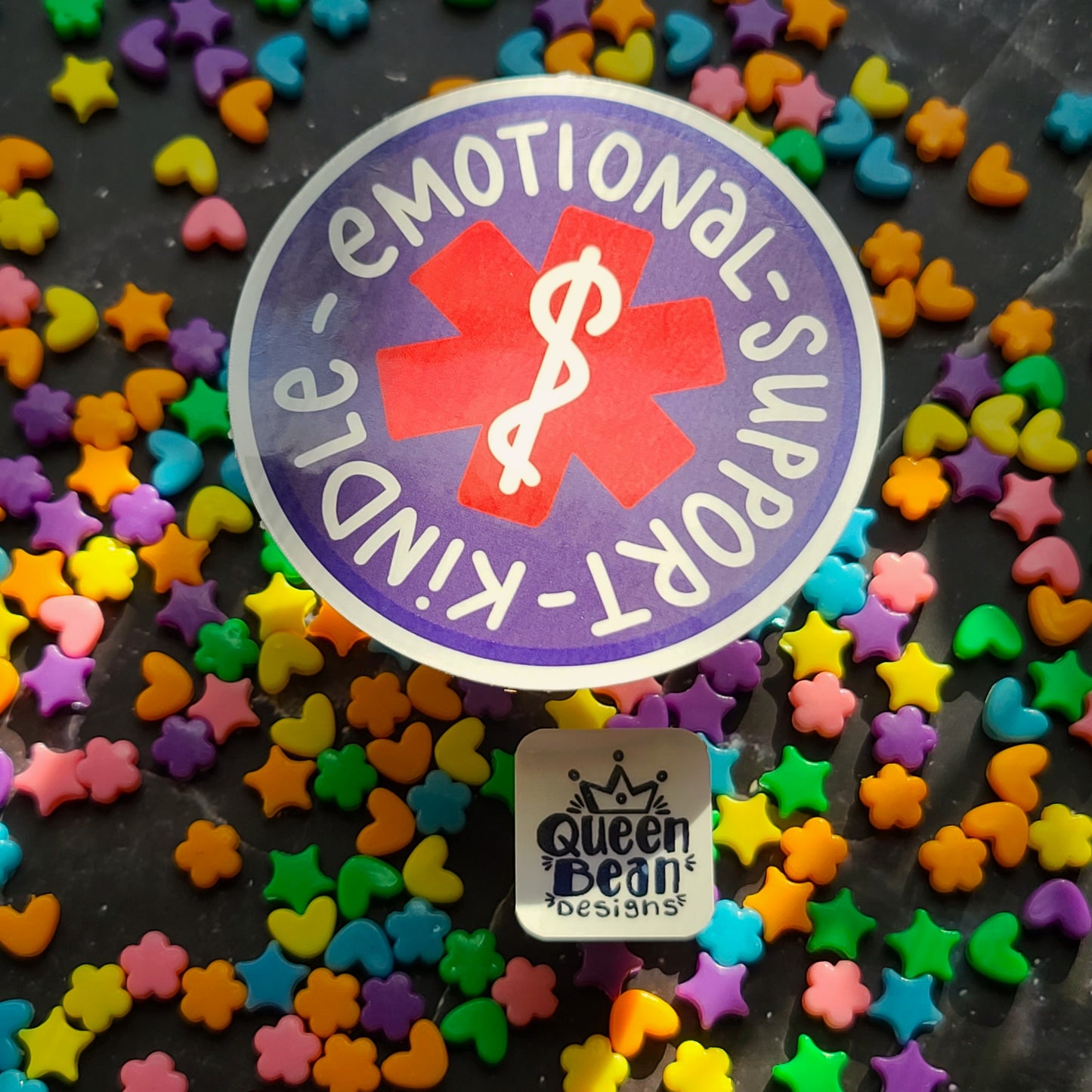 Bookish Series - Emotional Support Kindle Patch - Handmade Vinyl Sticker
