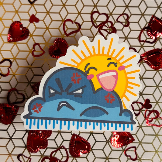 Bookish Series - Grumpy x Sunshine - Handmade Vinyl Sticker