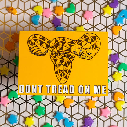 Girl Power Series - Don't Tread On Me Flag - Female Protest Sticker - Handmade Vinyl Sticker