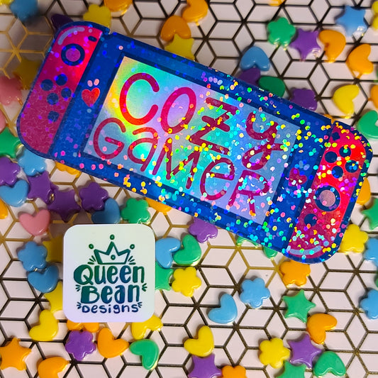 Cozy Gamer Series - Cozy Gamer Video Game - Handmade Vinyl Sticker