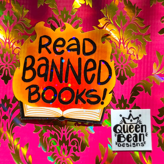 Bookish Series - Read Banned Books - Handmade Vinyl Sticker