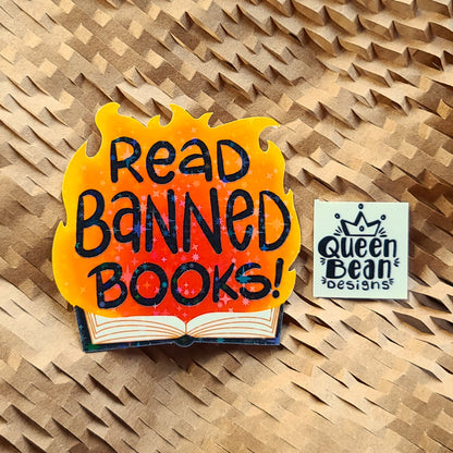 Bookish Series - Read Banned Books - Handmade Vinyl Sticker
